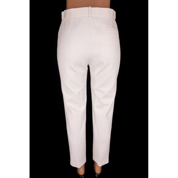 THE ROW New William Single-Pleat Straight-Leg Pants in Cream As-is - Picture 7 of 10